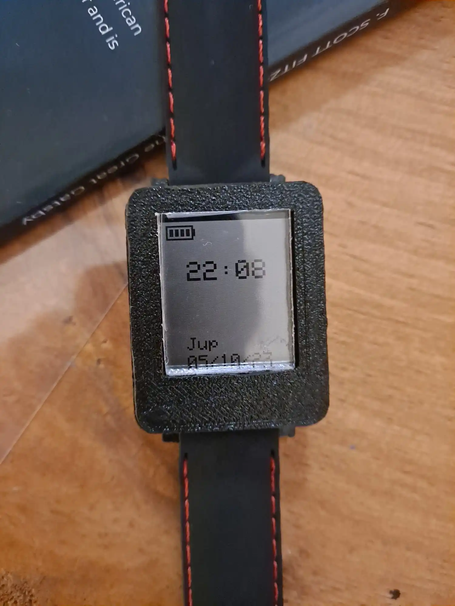LCDwatch on a wood table