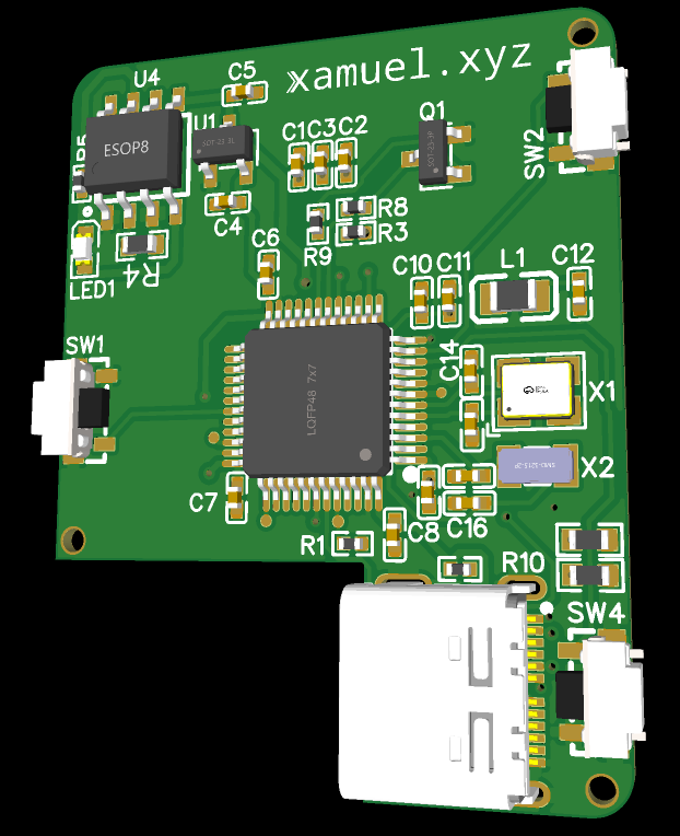 The bottom part of PCB of LCDwatch