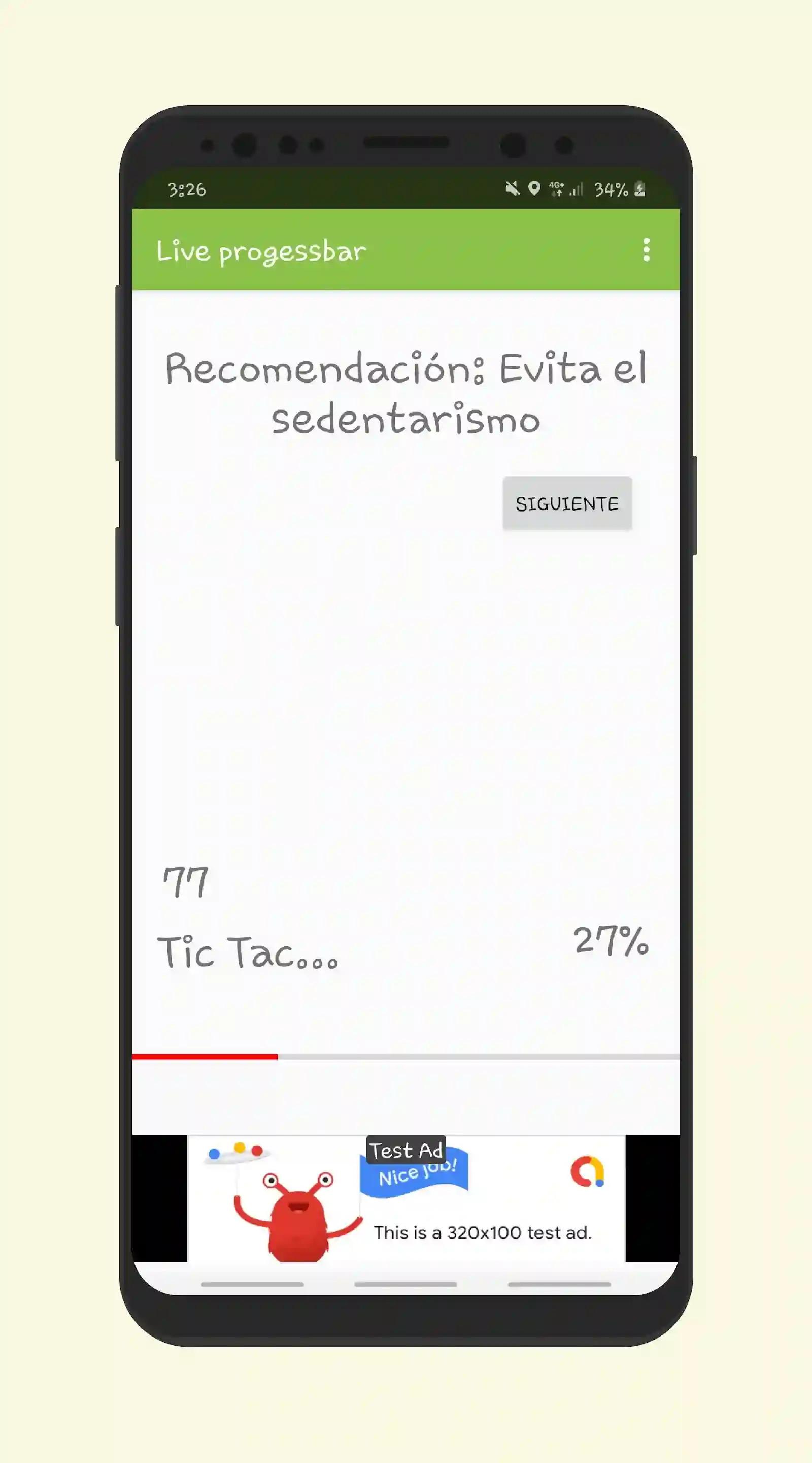 Life progressbar homepage